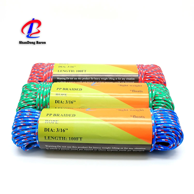 Practical Purpose PP/Polyester/Nylon/Cotton 8/12/16/24/32 Strands Braided Rope for DIY, Crafts, Gardening, Packing, Sporting, Recreational Marine, Climbing, etc