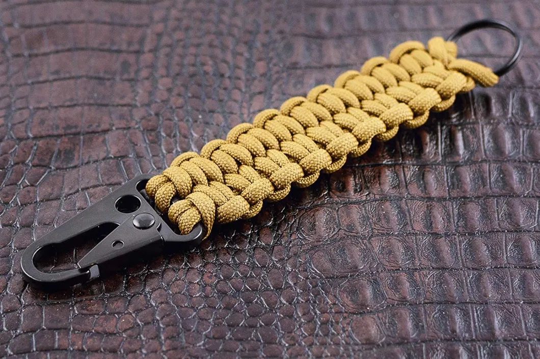 Lightweight Paracord Keychain with Carabiner for Outdoor