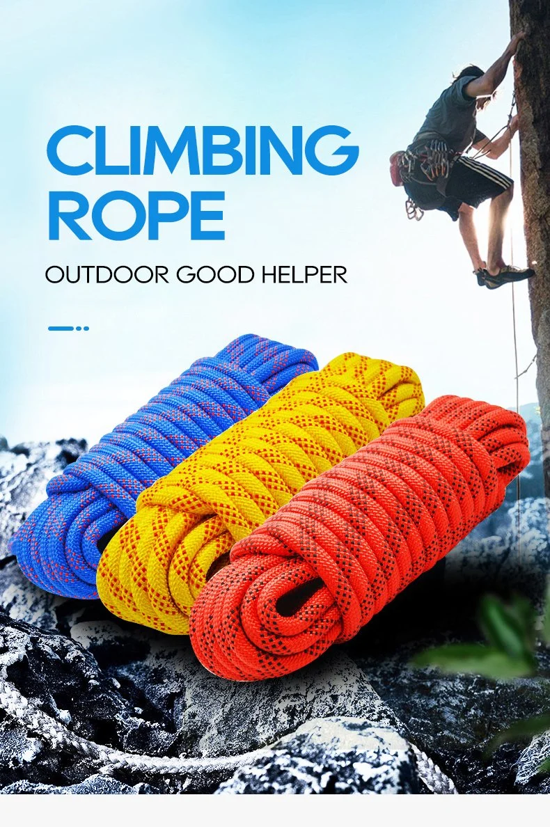 Factory Made Outdoor Sports Climbing Construction Nylon Wear-Resistant Polyester Safety Rope
