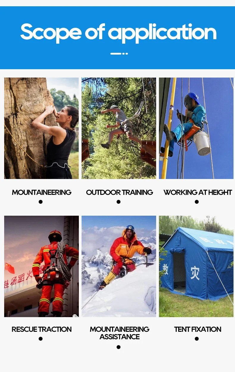 Hot Selling Outdoor High-Altitude Construction Climbing Wear-Resistant Polyester Safety Rope