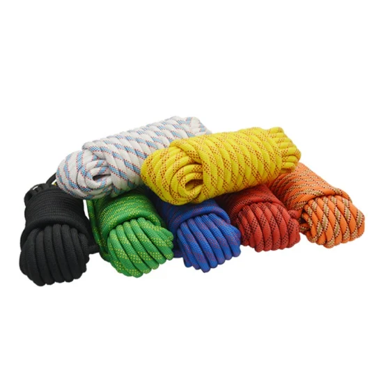 Hot Sale Sports Fall Prevention Woven Nylon Static Climbing Outdoor Static Safety Rope